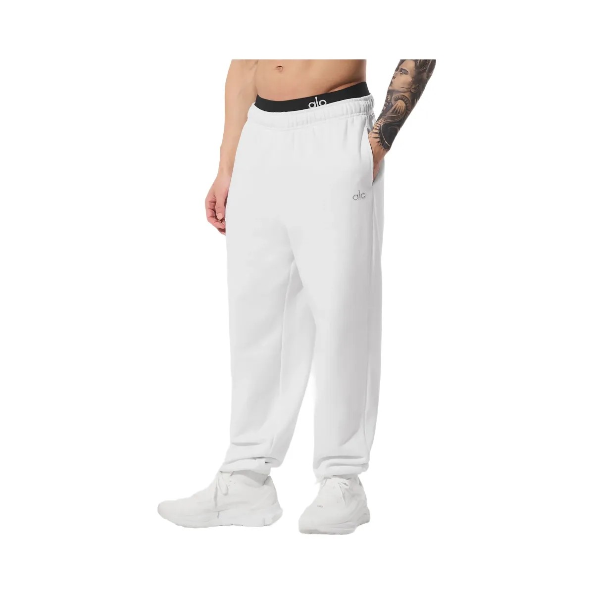 Alo Men's Accolade Sweatpant - White - HypeFly India View 2