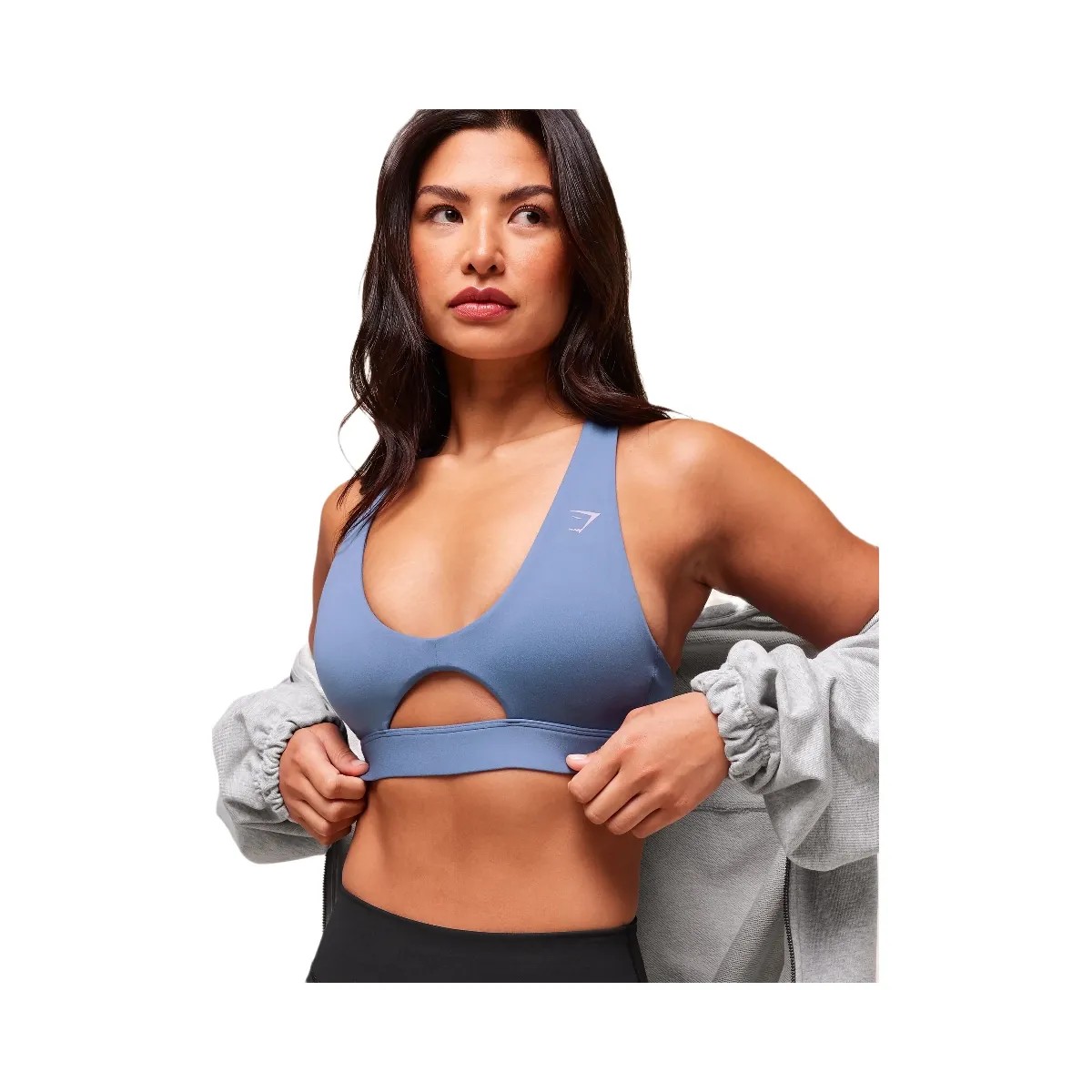 Gymshark Peek A Boo Sports Bra - Worn Blue - HypeFly India View 6