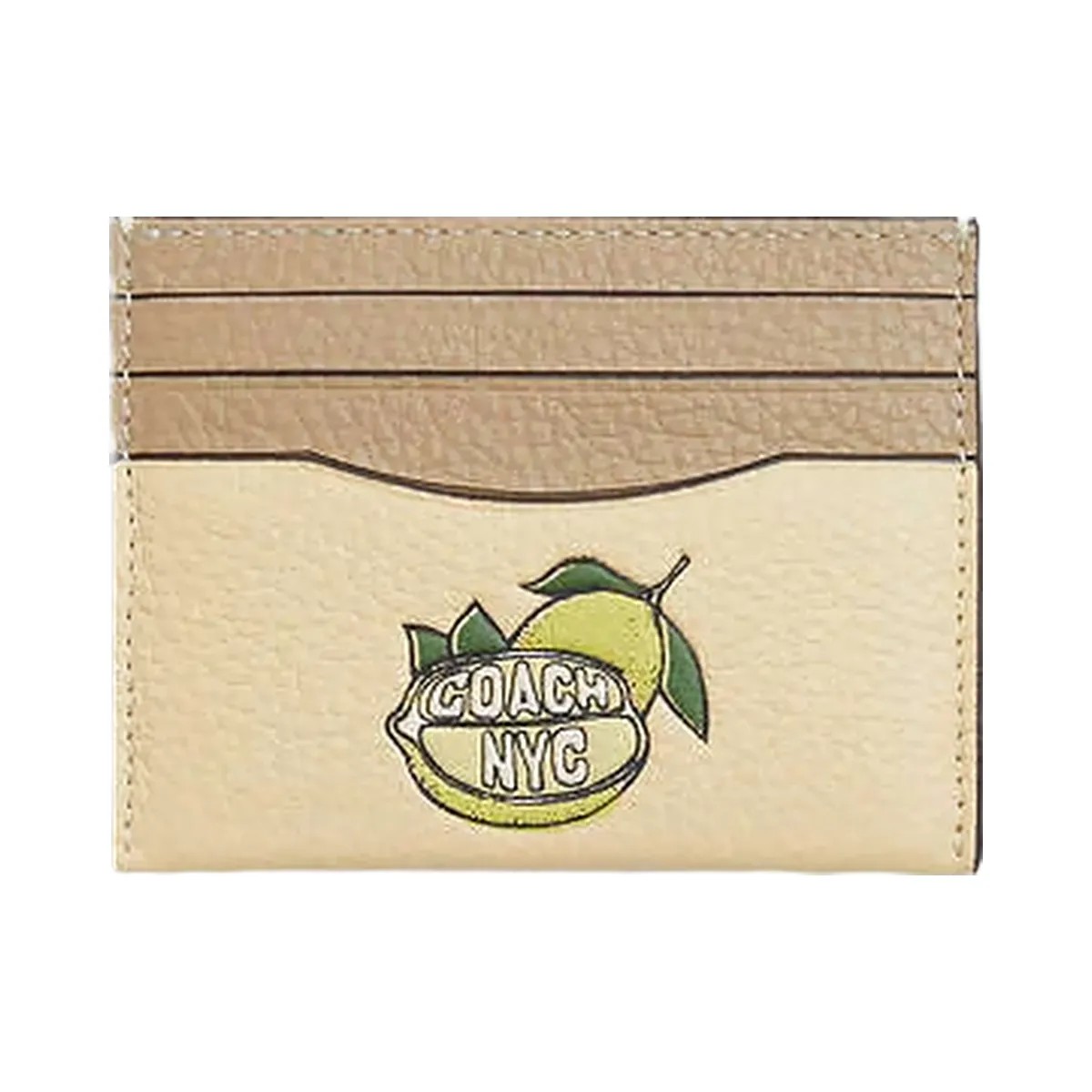 Coach Slim Id Card Case With Lemon Graphic Silver-Moonlight - HypeFly India View 3
