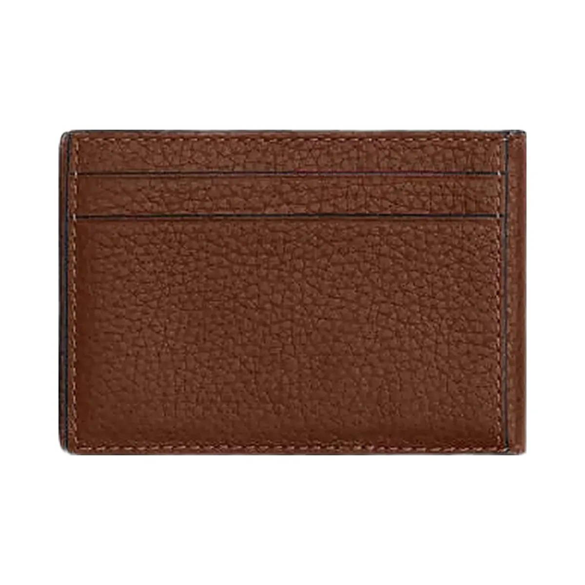 Coach Compact Billfold Wallet Pebbled Leather-Saddle - HypeFly India View 3