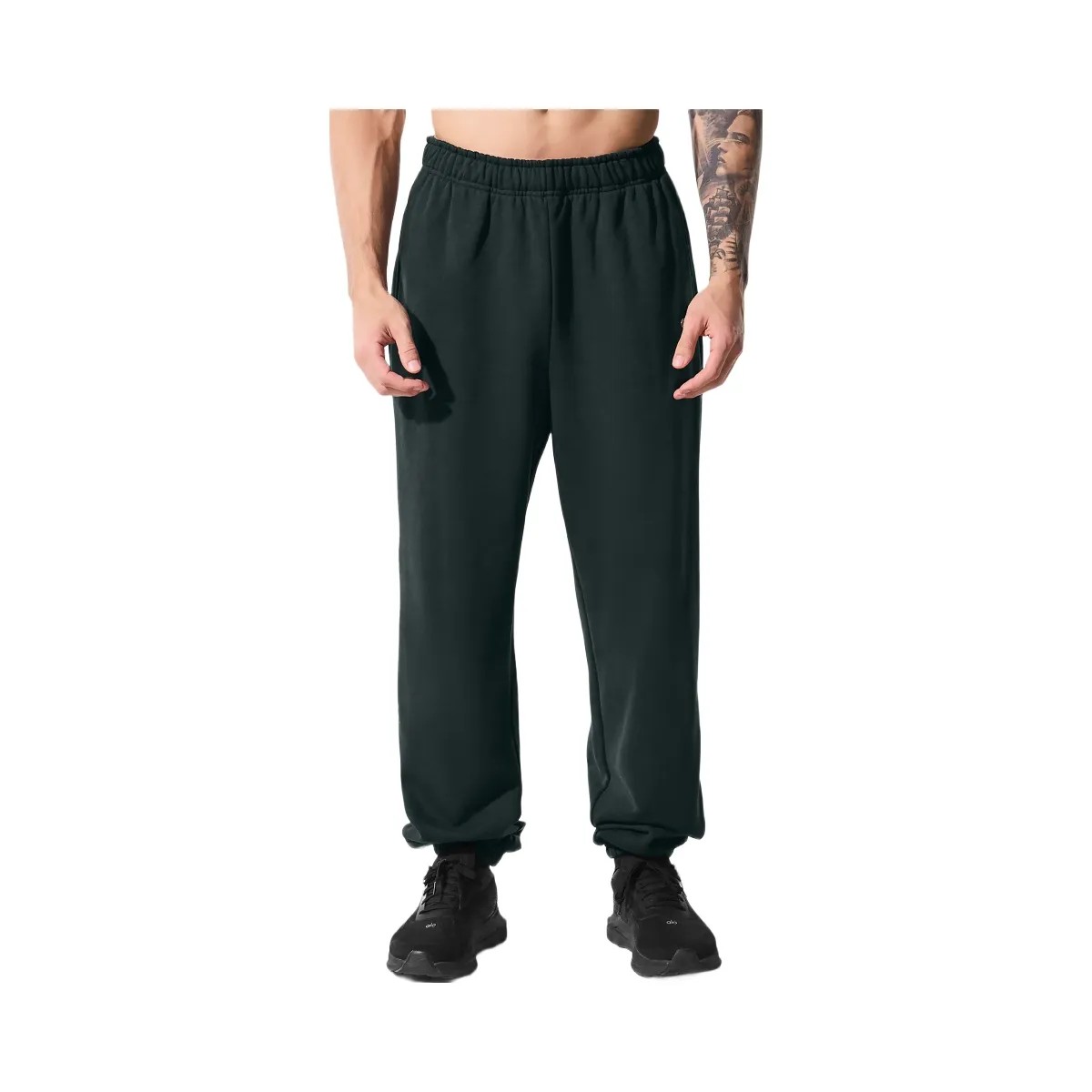 Alo Men's Accolade Sweatpant - Charcoal Green - HypeFly India View 1