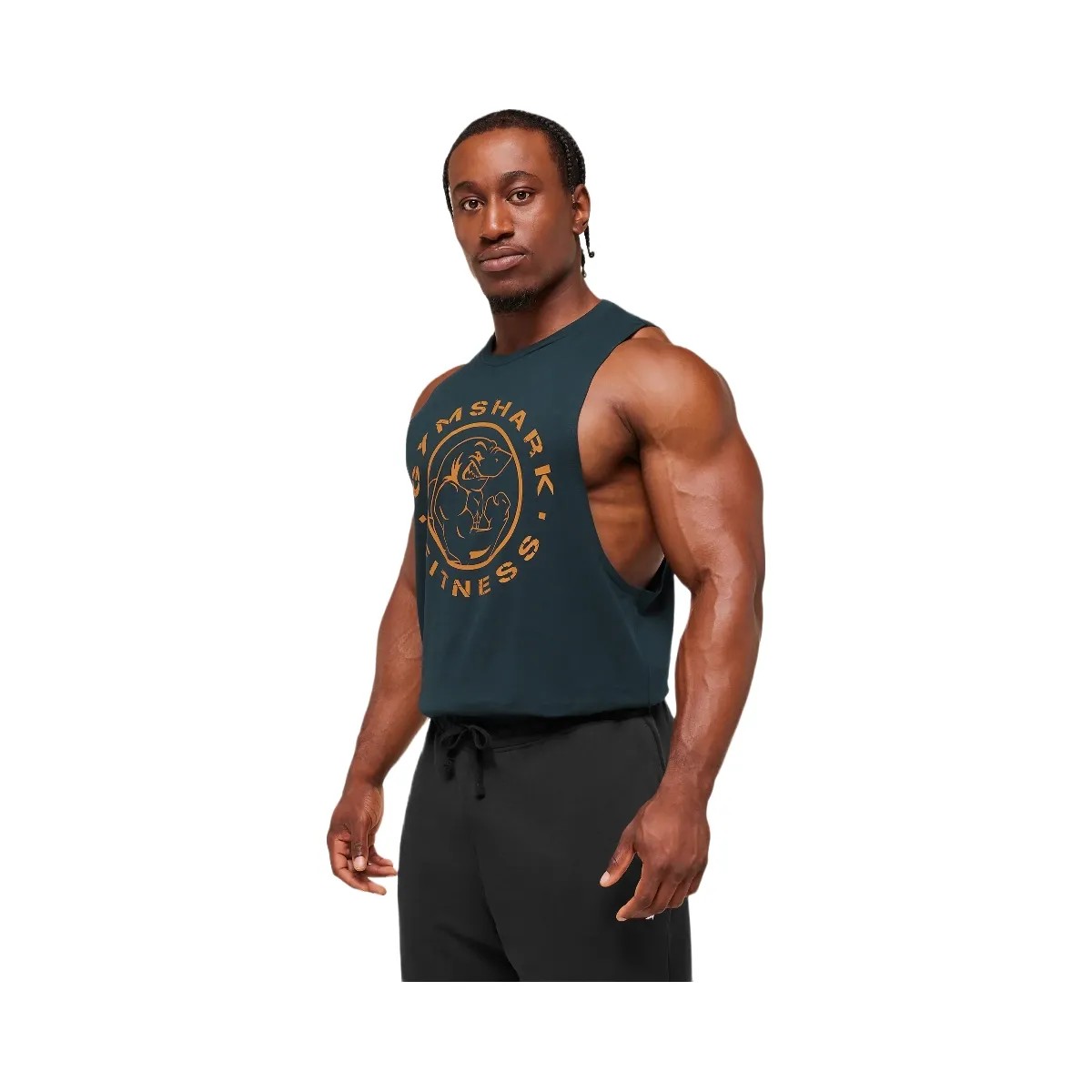 Gymshark Legacy Drop Arm Tank - Deep Petrol Blue - HypeFly India View 3
