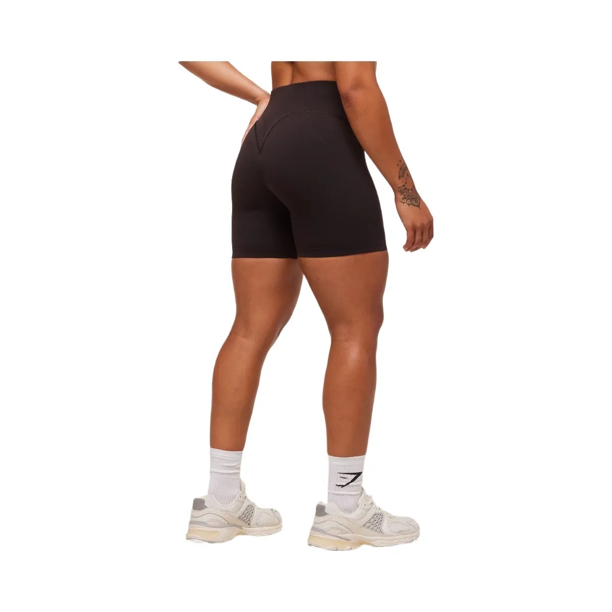 Gymshark Activate Seamless Shorts - Plum Brown - HypeFly India View 3