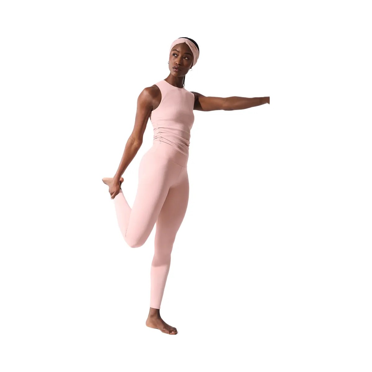 Alo Women's 7/8 High-Waist Airbrush Legging - Pink Quartz - HypeFly India View 4