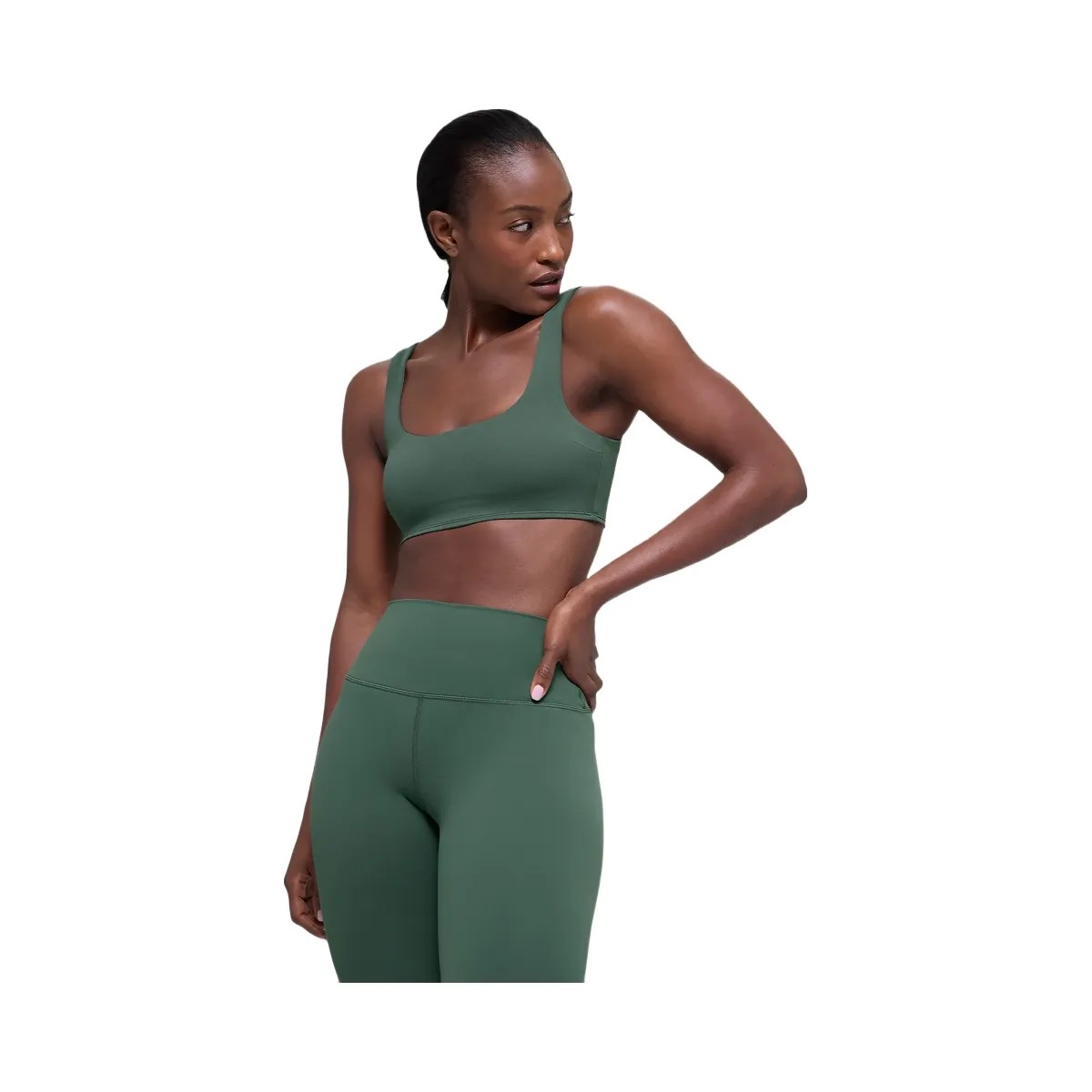 Alo Women's Softsculpt Precision Bra - Clover Green - HypeFly India View 4