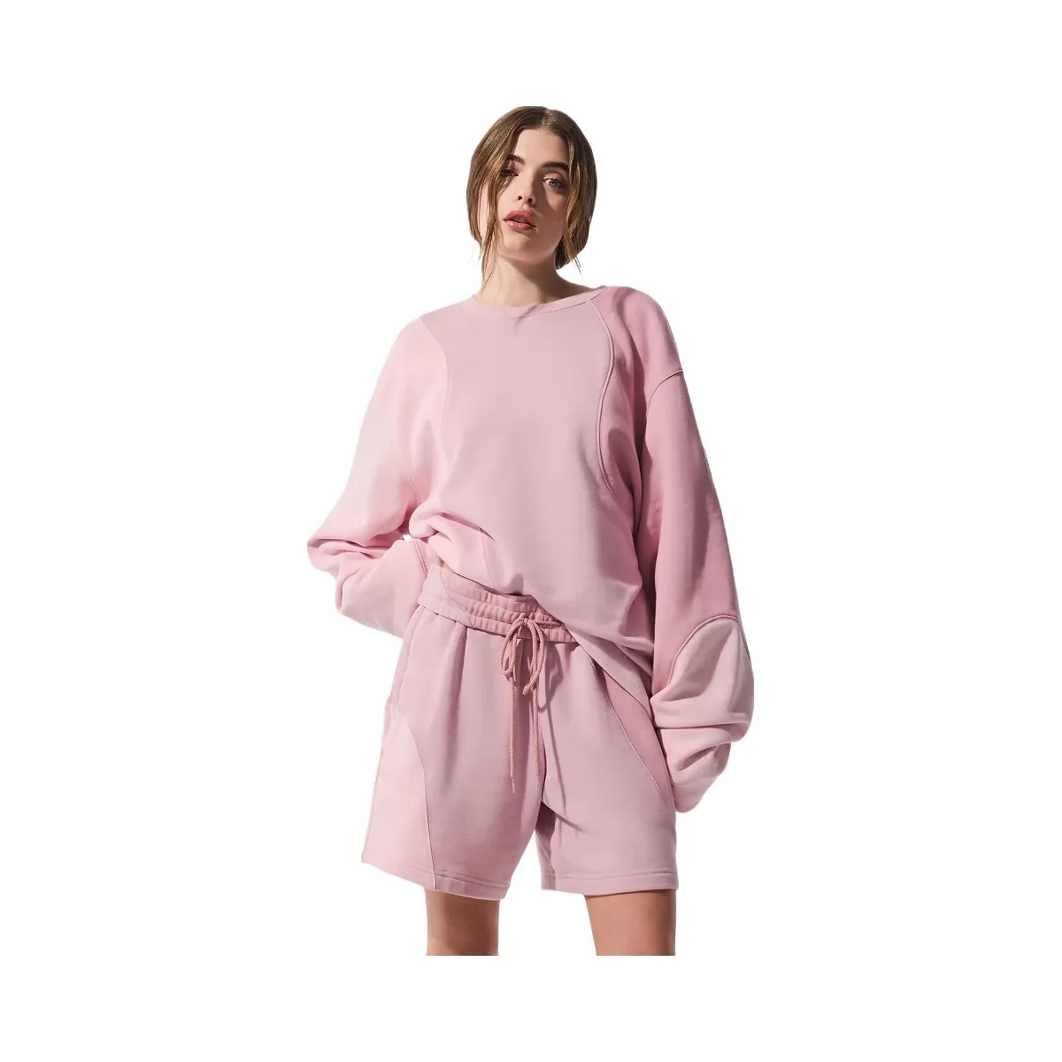 Alo Women's Make Waves Crew Neck Pullover - Sunset Pink Tonal - HypeFly India View 1
