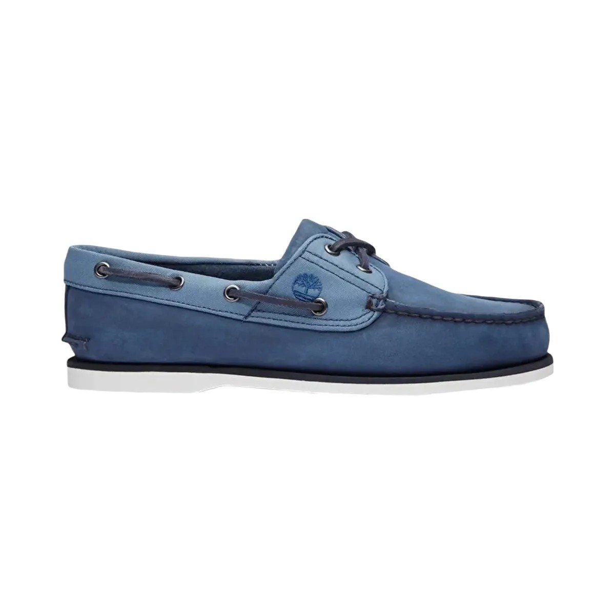 Timberland 2-Eye Classic Boat Shoe Dark Blue Nubuck - HypeFly India View 1