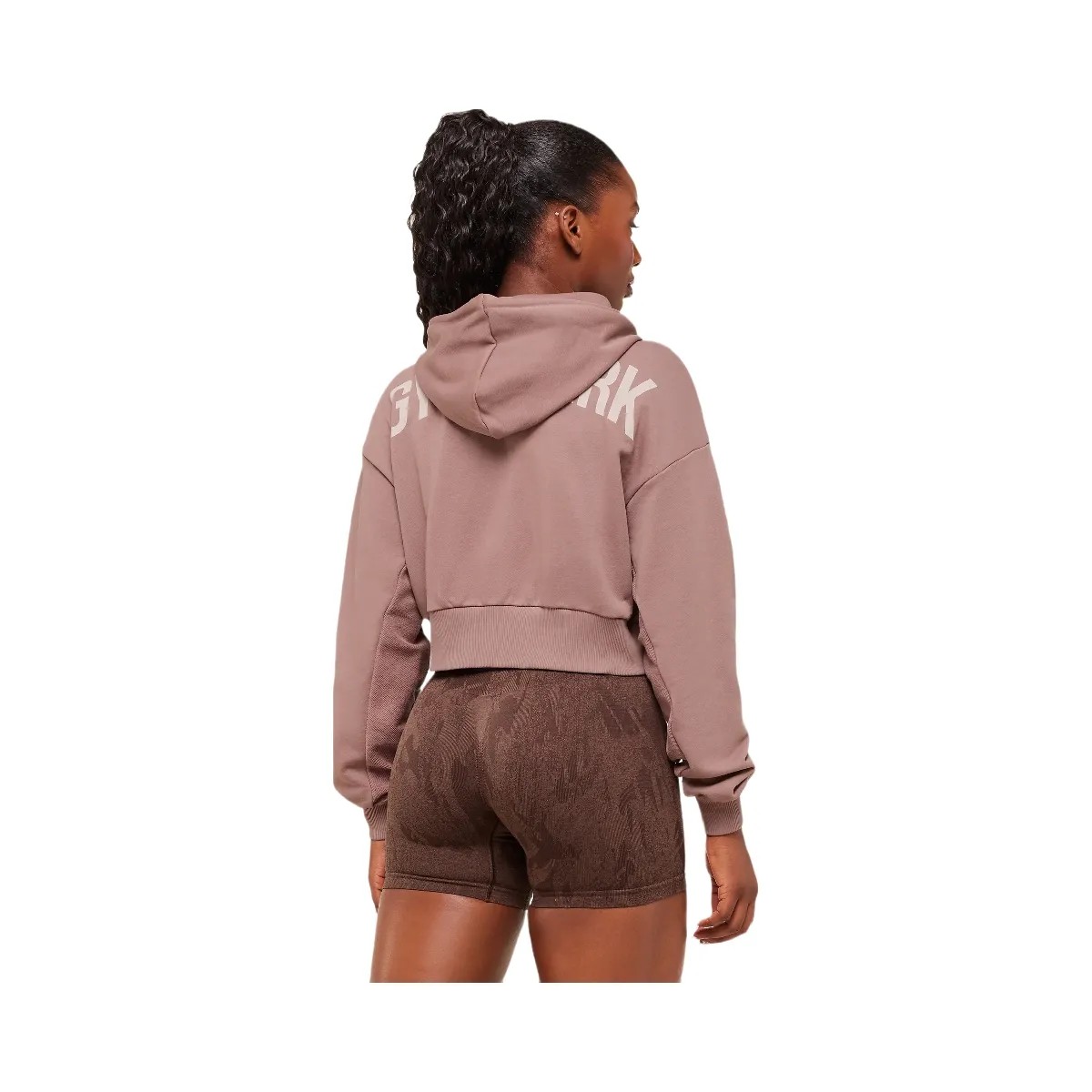 Gymshark Power Midi Zip Hoodie - Chestnut Pink - HypeFly India View 6
