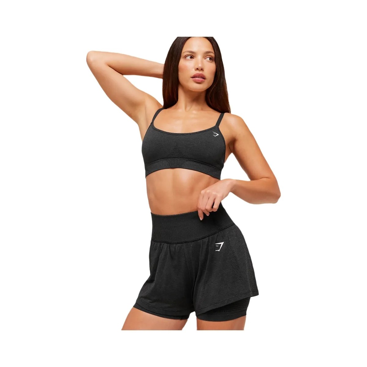 Gymshark Vital 2-in-1 Shorts - Black Marl - HypeFly India View 4
