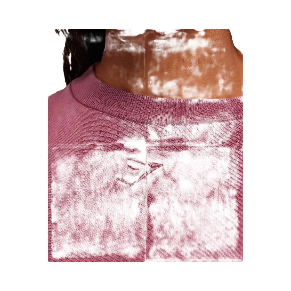 Gymshark Power Washed Sweat Top - Reset Pink/Acid Wash Small Ball - HypeFly India View 5