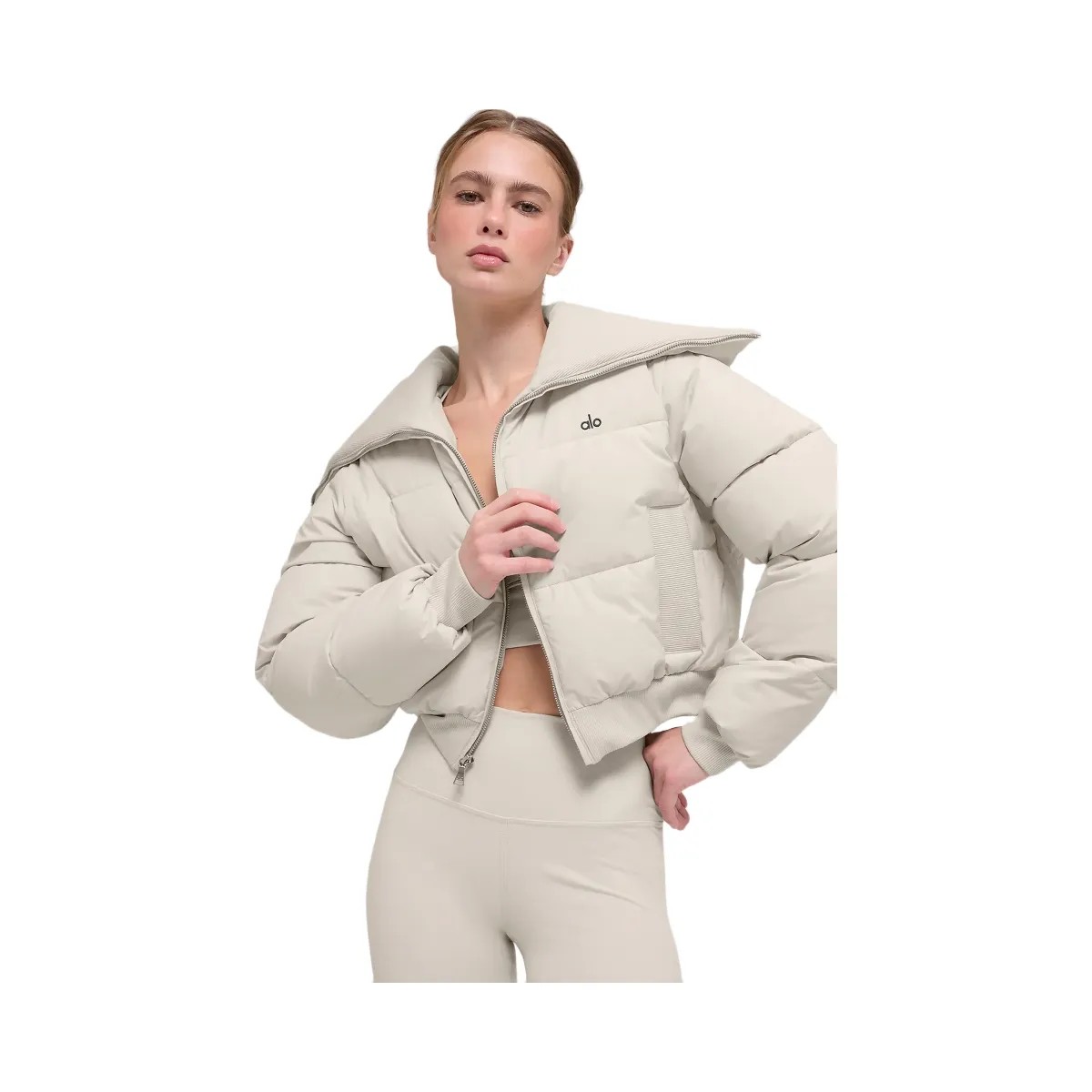Alo Women's Captivate Puffer - Bone - HypeFly India View 1