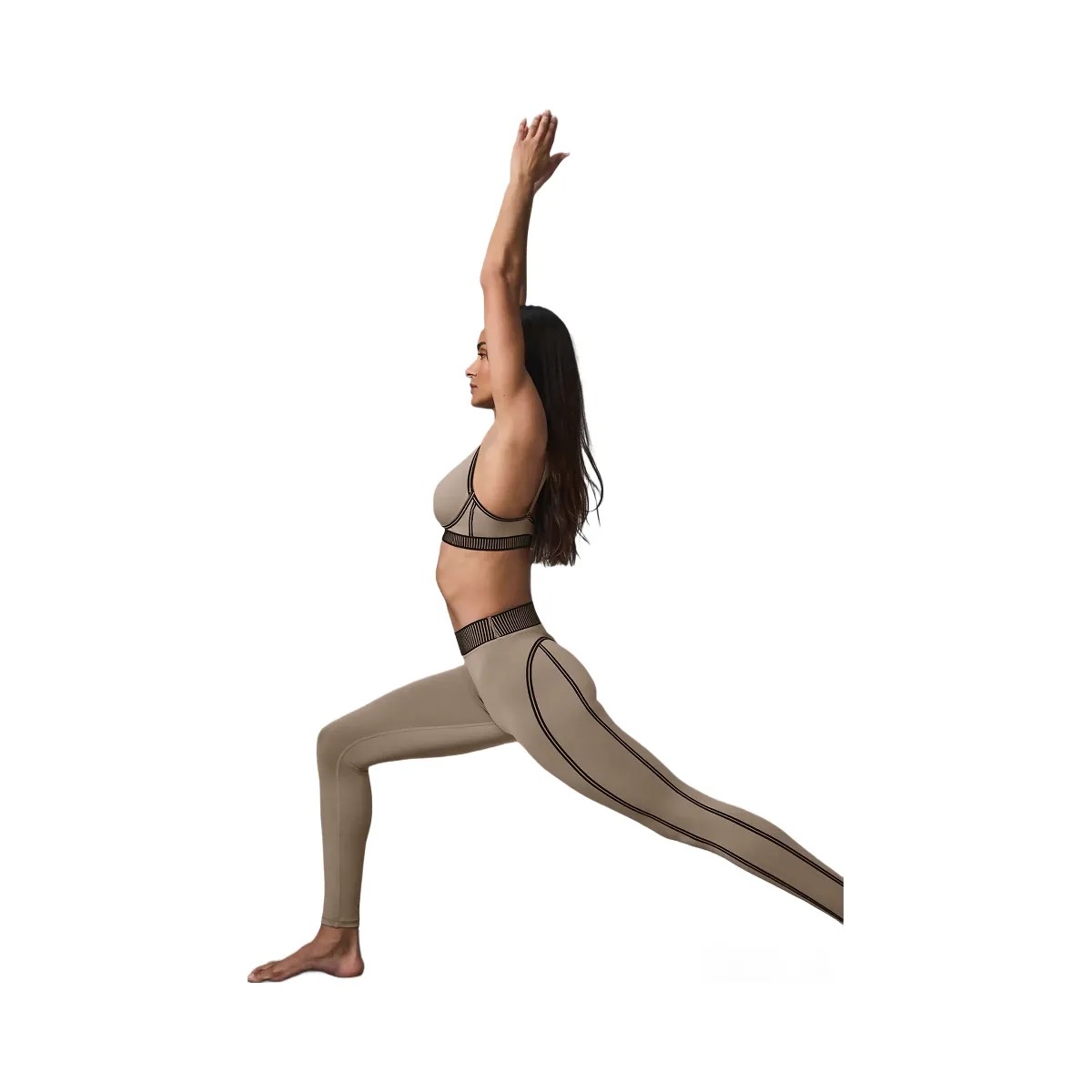 Alo Women's Airlift High-Waist 7/8 Line Up Legging - Gravel - HypeFly India View 4