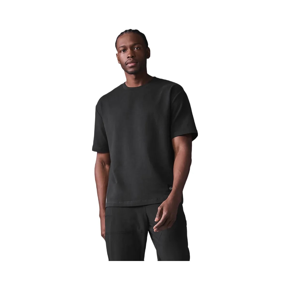 Alo Men's Double Take Short Sleeve - Black - HypeFly India View 1