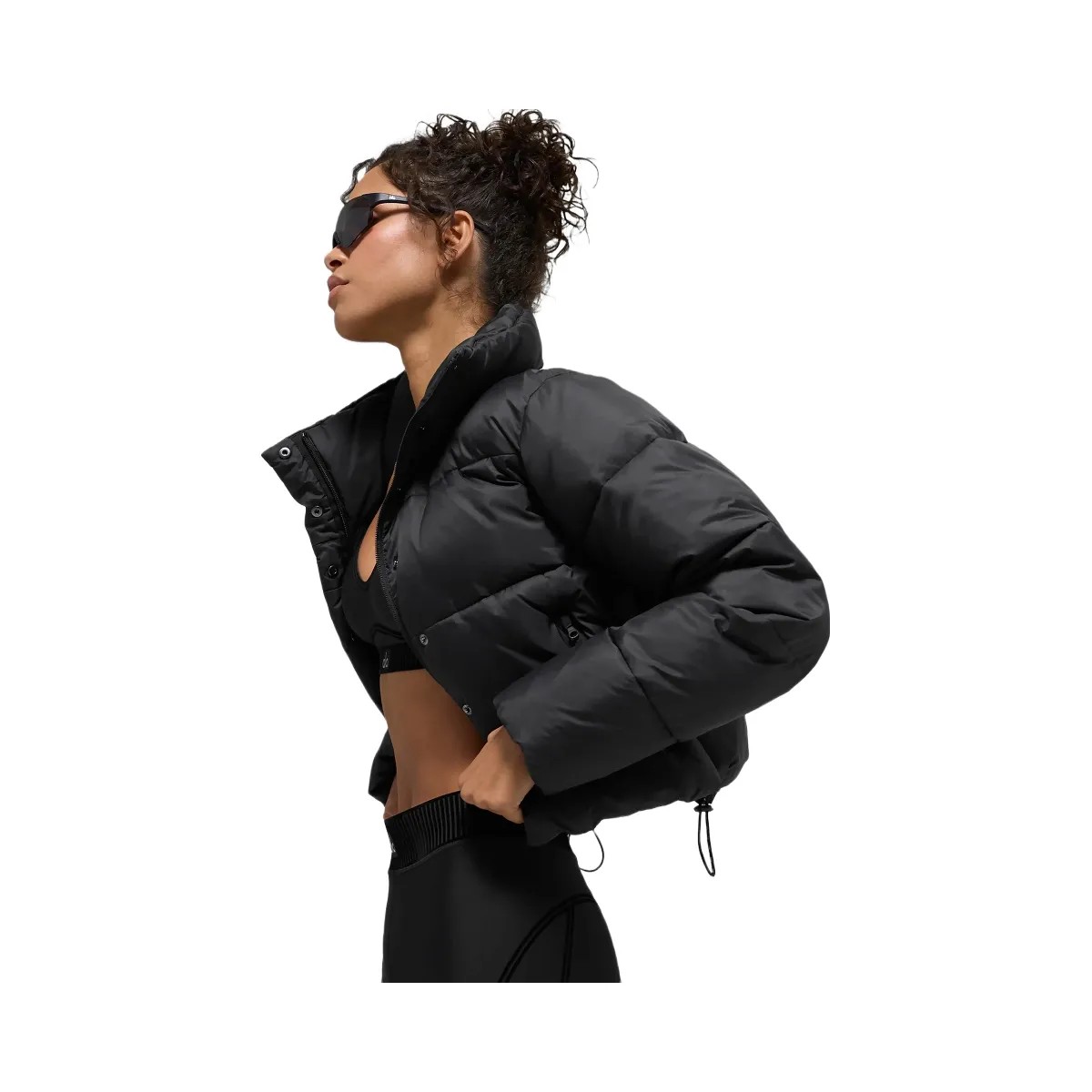 Alo Women's Gold Rush Puffer - Black - HypeFly India View 4