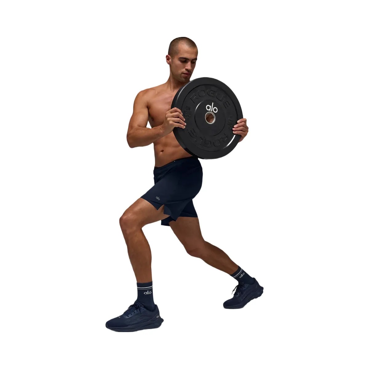 Alo Men's 5" Traction Running Short - Navy - HypeFly India View 5