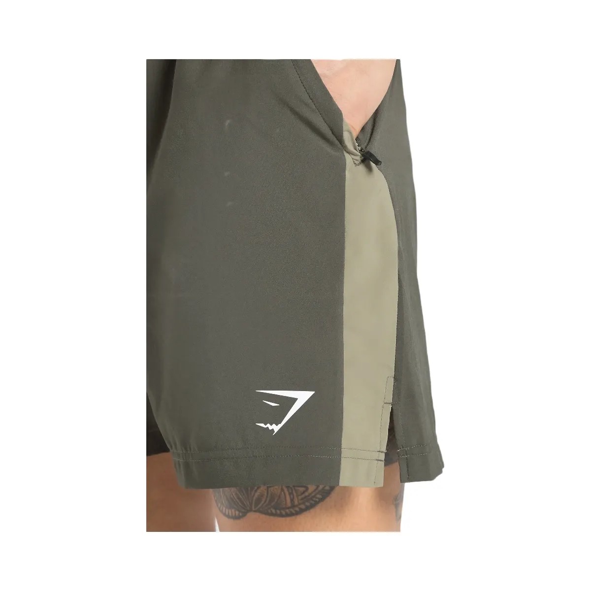 Gymshark Sport 7" Shorts - Strength Green/Utility Green - HypeFly India View 3