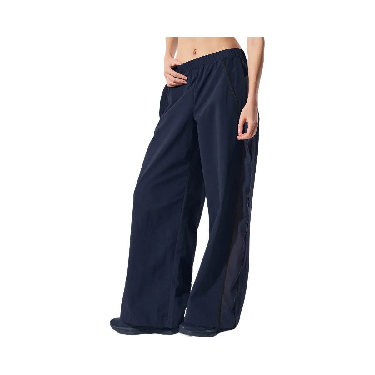 Alo Women's High-Waist Origin Wide Leg Track Pant - Navy/Black - HypeFly India View 1