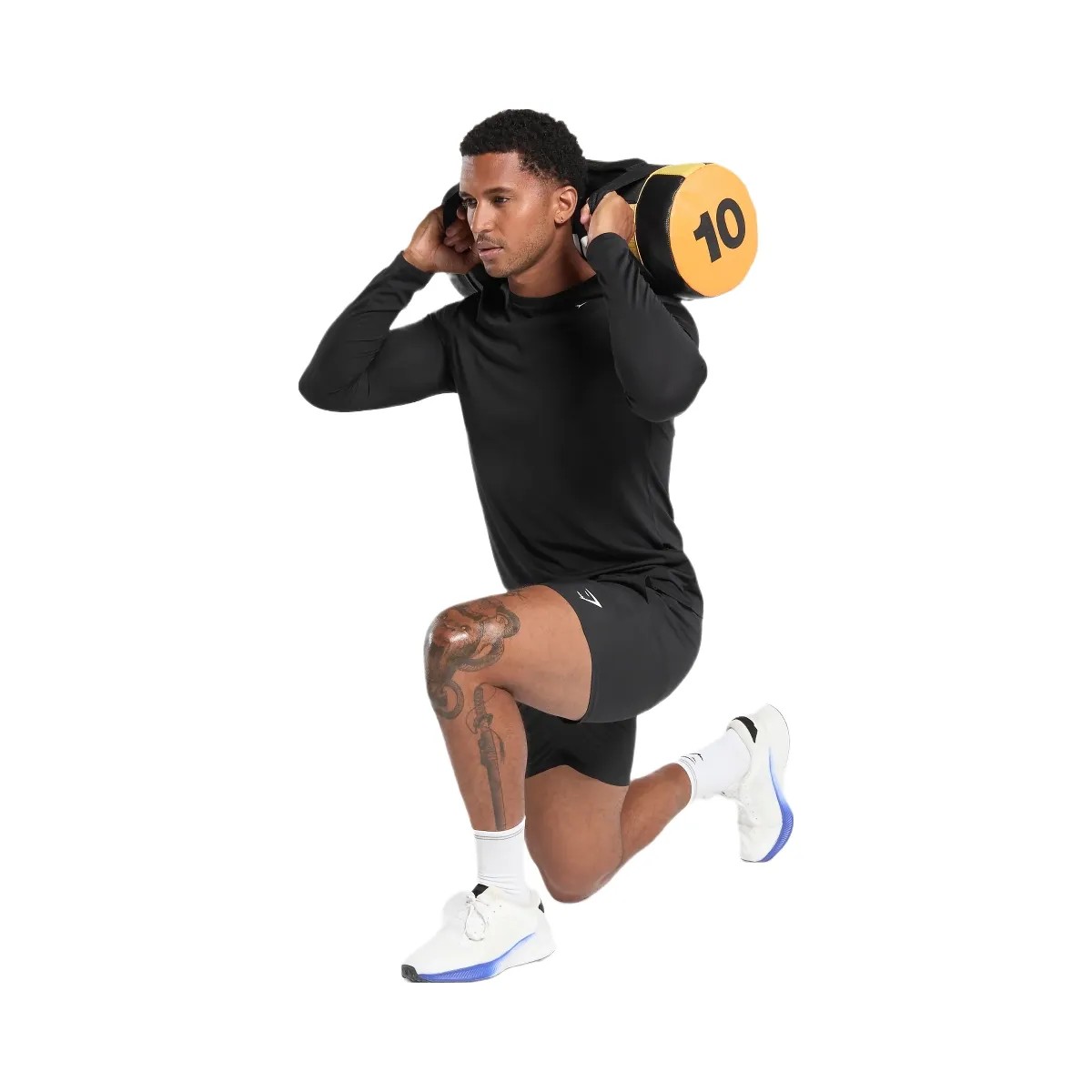 Gymshark Arrival Long Sleeve T-Shirt - Black - HypeFly India View 5