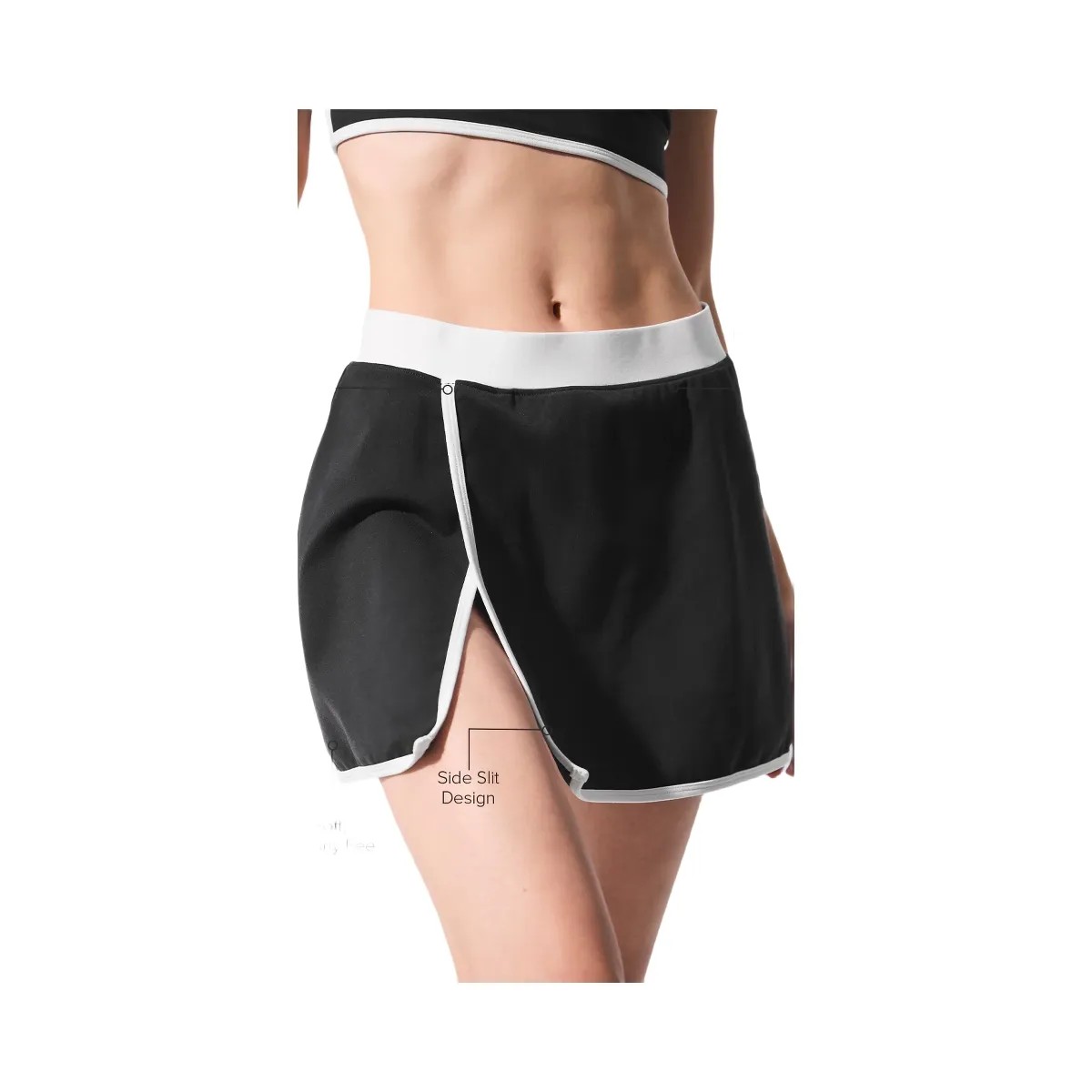 Alo Women's Airbrush Streamlined Skirt - Black/White - HypeFly India View 1