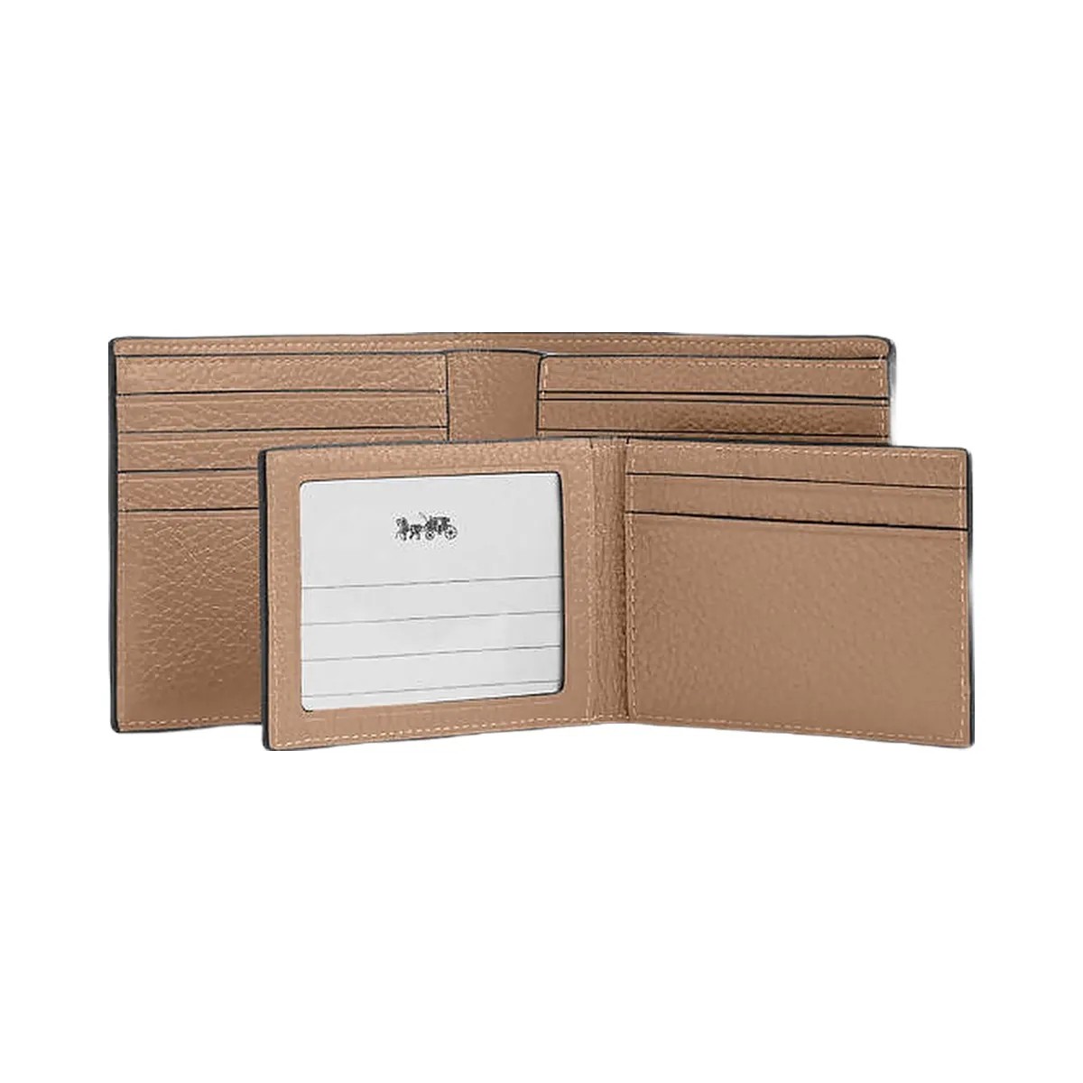 Coach 3 In 1 Wallet Pebbled Leather-Taupe - HypeFly India View 2