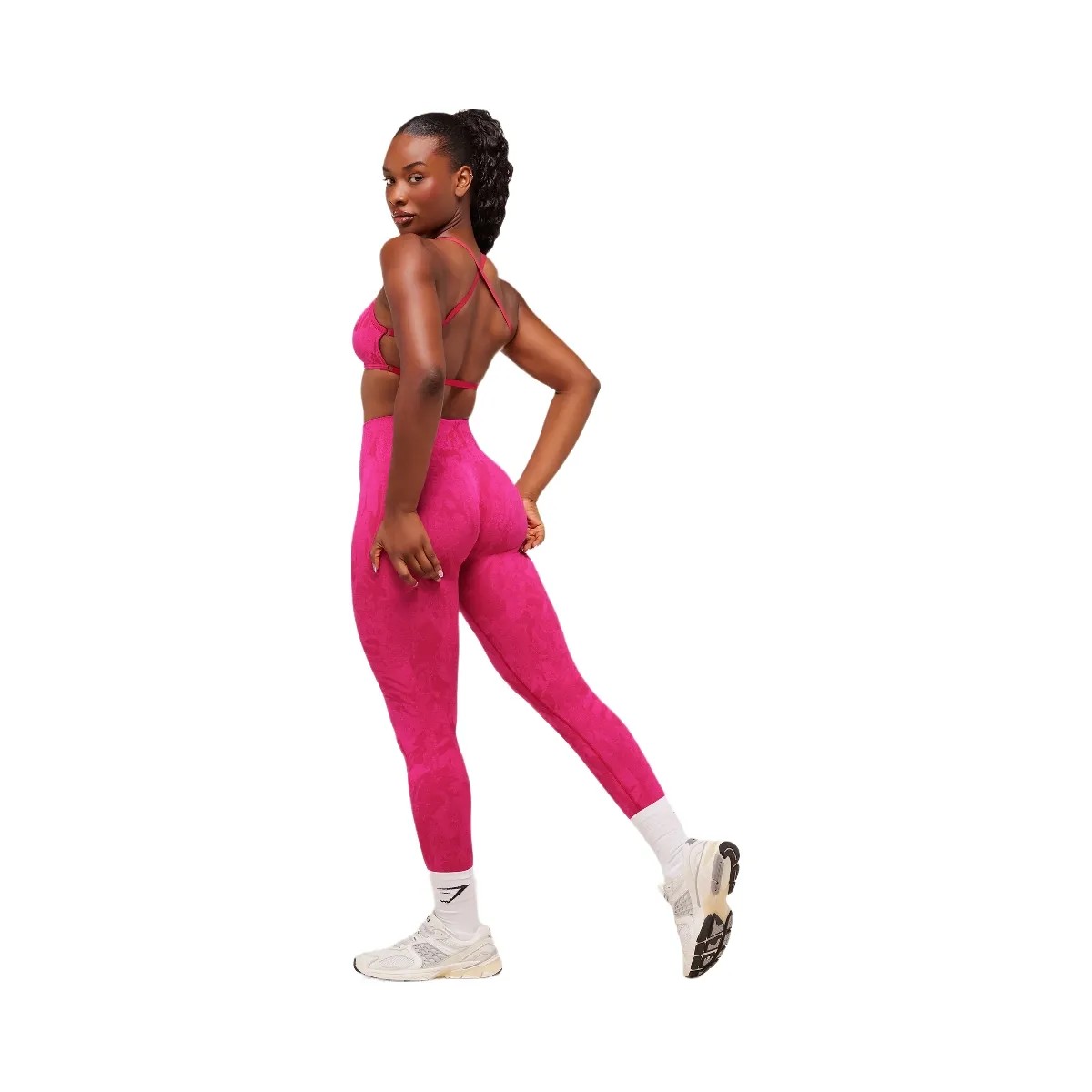 Gymshark Adapt Camo Seamless Leggings - Build Pink/Energy Pink - HypeFly India View 4