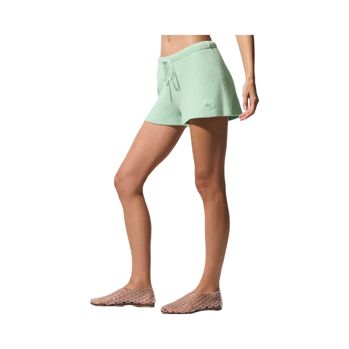 Alo Women's Supernatural Sweater Short - Spearmint - HypeFly India View 4