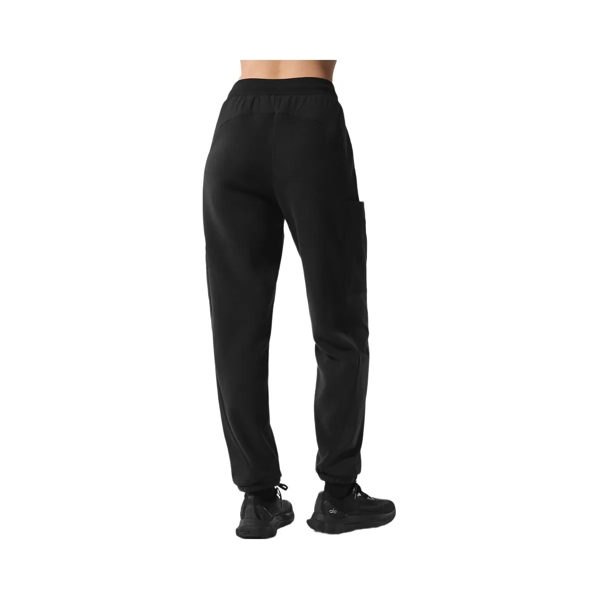 Alo Women's Polar Fleece Wintry Mix Pant - Black - HypeFly India View 3