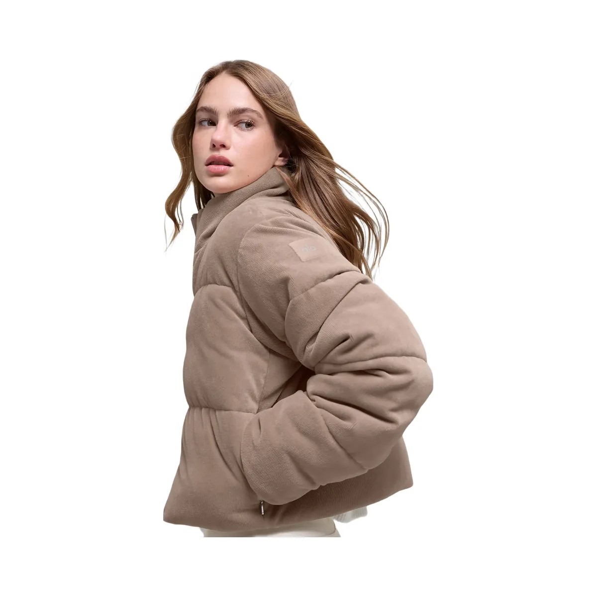 Alo Women's Micro Corduroy Dreamy Puffer - Chai Latte - HypeFly India View 2