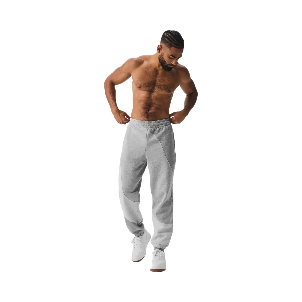 Alo Men's Make Waves Sweatpant - Athletic Heather Grey Tonal - HypeFly India View 1