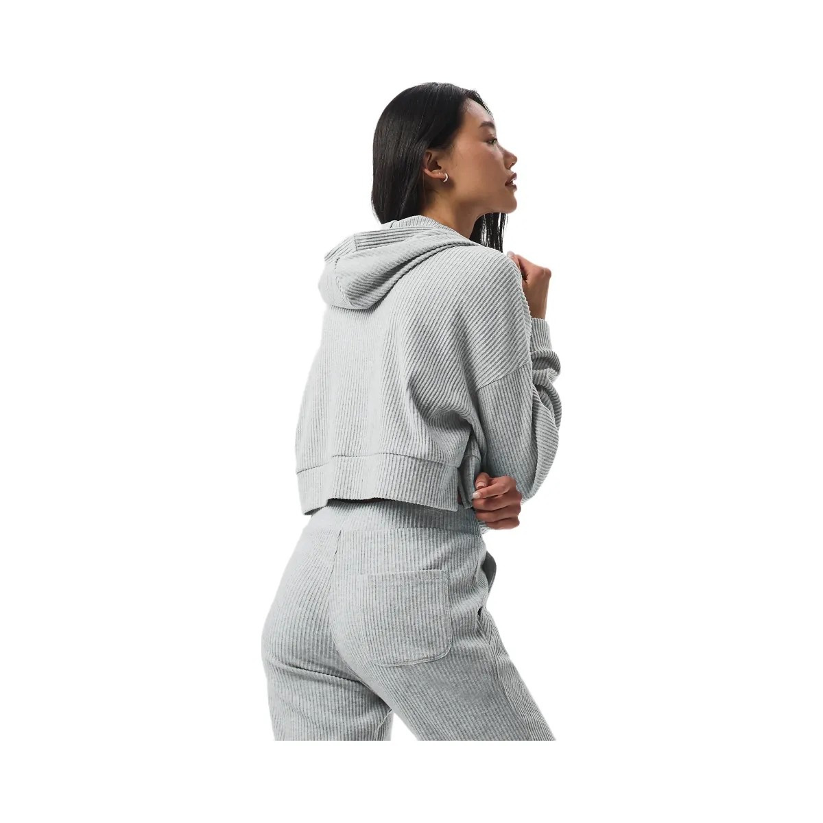Alo Women's Muse Hoodie - Athletic Heather Grey - HypeFly India View 4