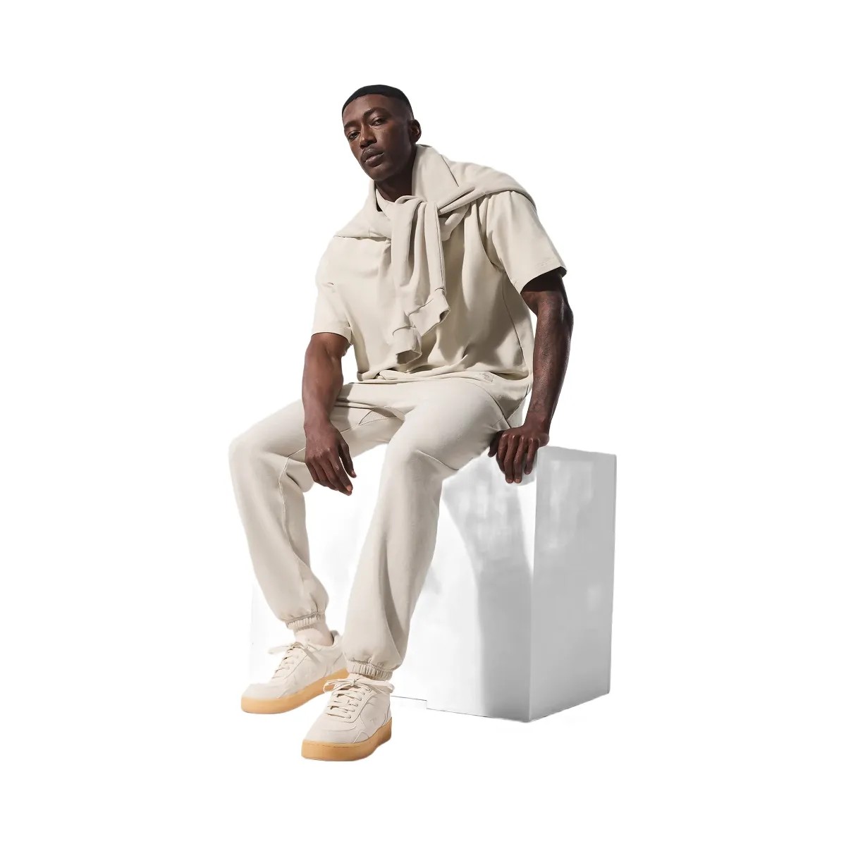Alo Men's Chill Sweatpant - Bone - HypeFly India View 5