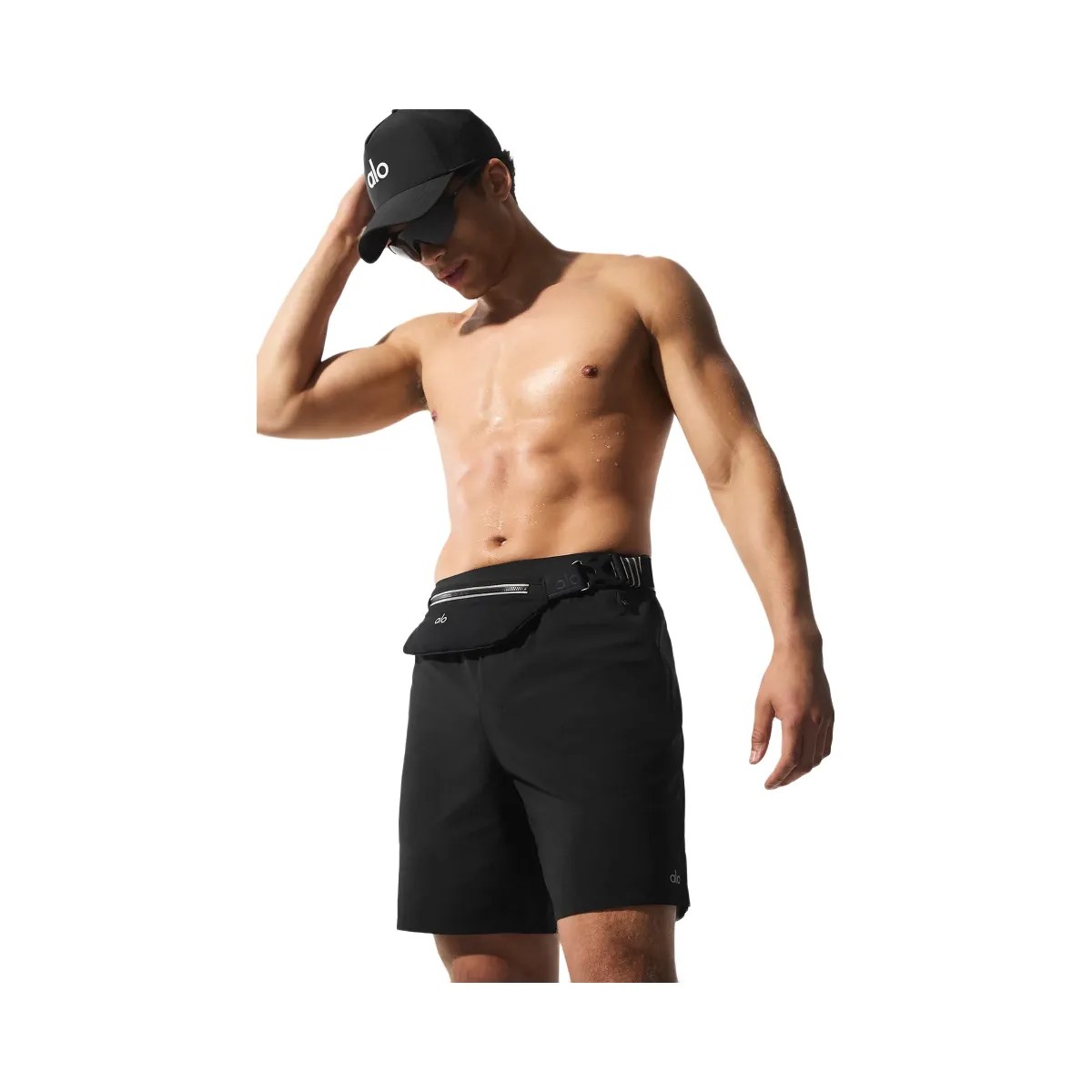 Alo Men's 7" Repetition Short - Black - HypeFly India View 1