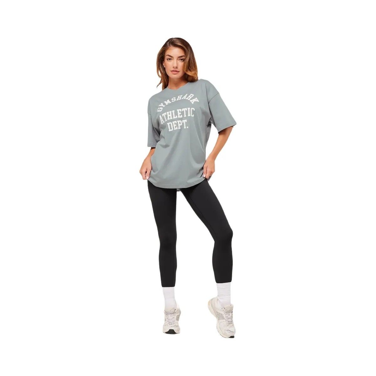 Gymshark Athletic Department Oversized Graphic T-Shirt - Denim Grey - HypeFly India View 5