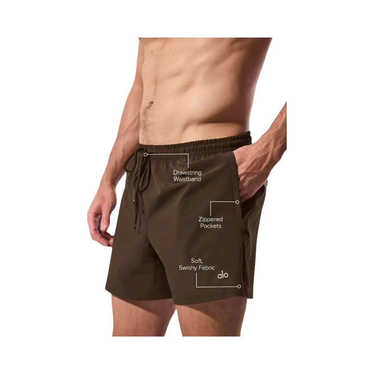 Alo Men's 5" Circuit Short - Espresso - HypeFly India View 2