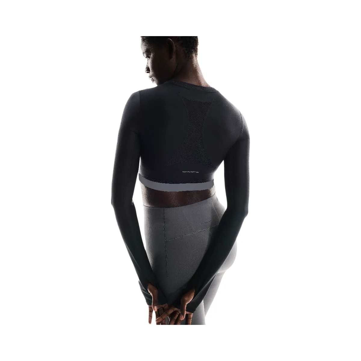 On Train Long Sleeve Crop Black - HypeFly India View 2