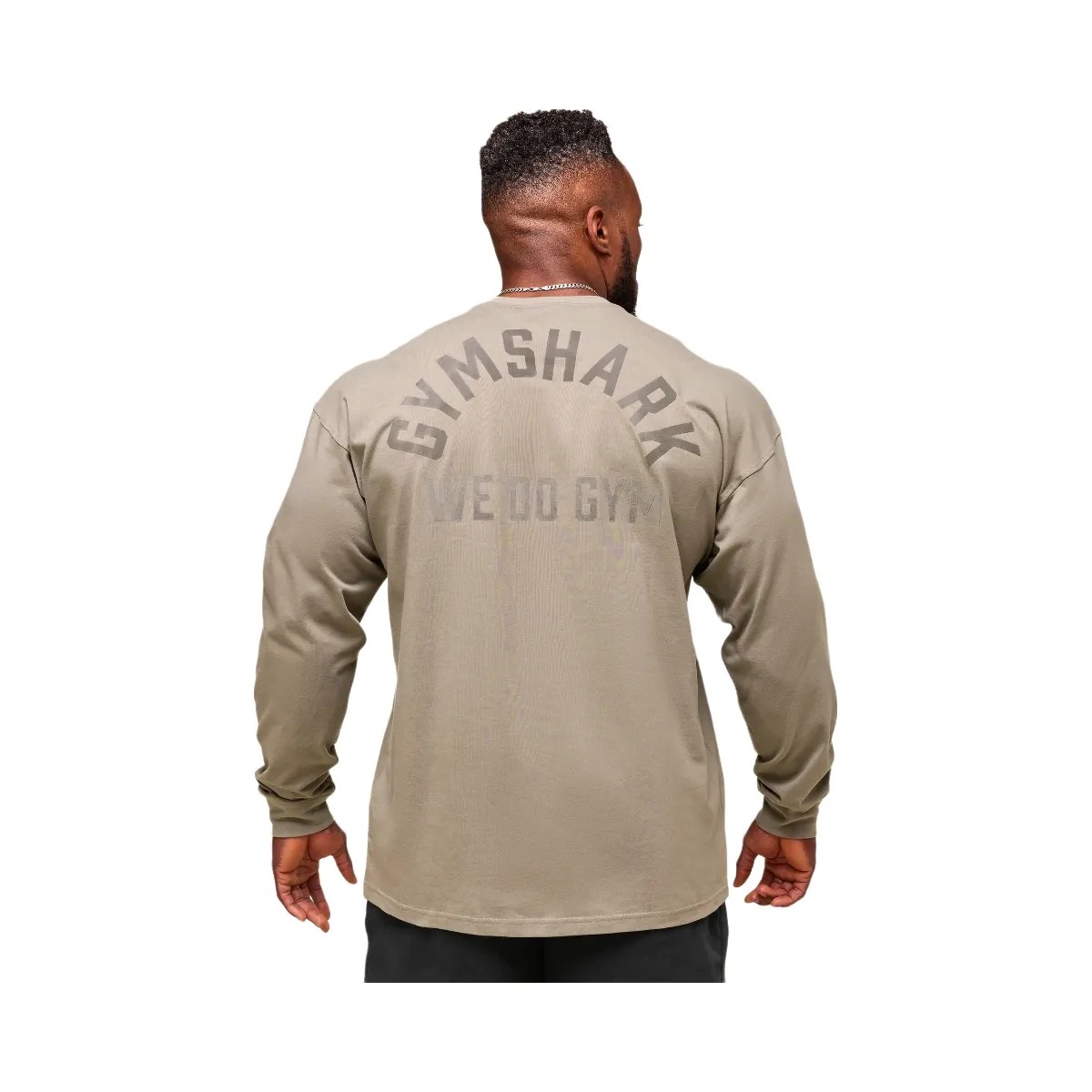 Gymshark We Do Gym Long Sleeve T-Shirt - Linen Brown - HypeFly India View 3