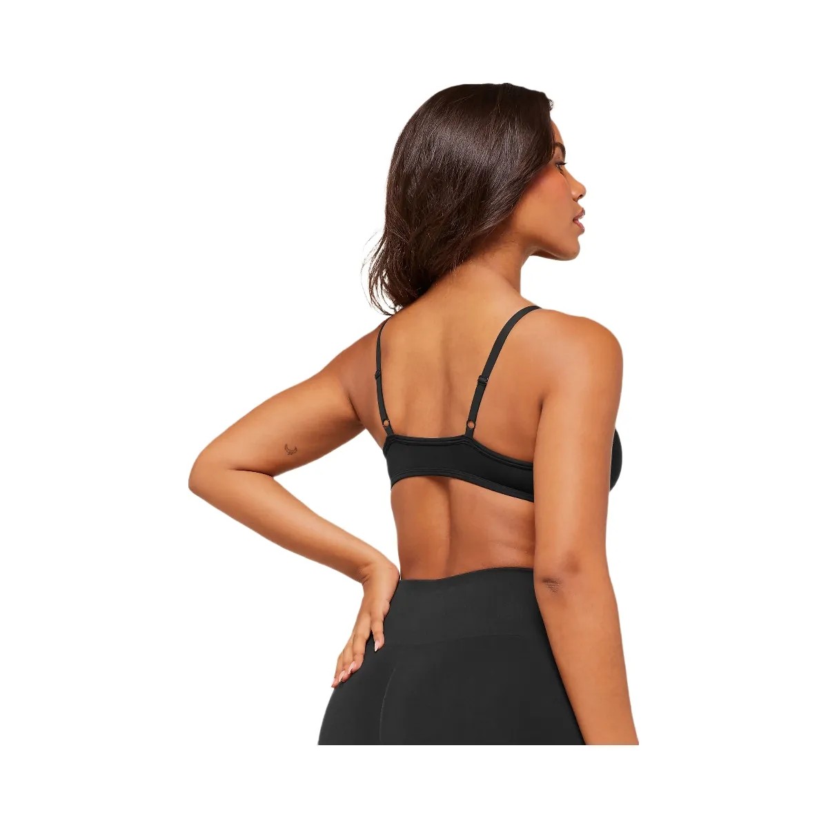Gymshark Soft Sculpt V-neck Sports Bra - Black - HypeFly India View 3