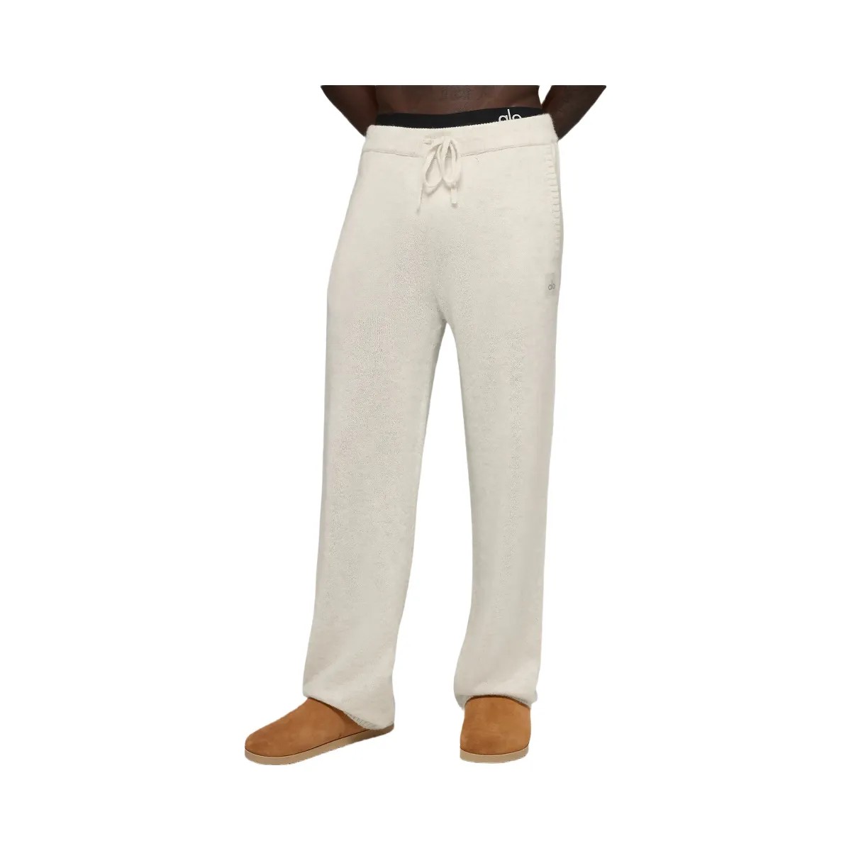 Alo Men's Wool Cashmere New Class Sweatpant - Bone Heather - HypeFly India View 5