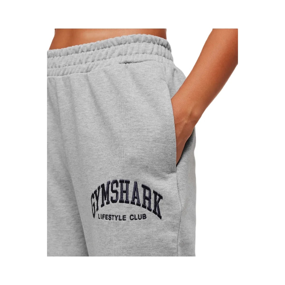 Gymshark Collegiate Graphic Joggers - Light Grey Core Marl - HypeFly India View 5