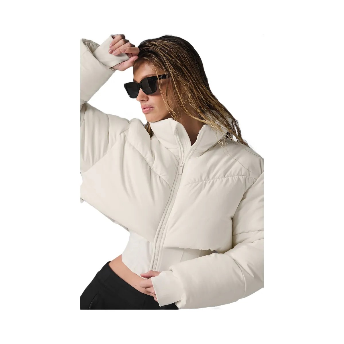 Alo Women's Main Act Corset Puffer - Ivory - HypeFly India View 2