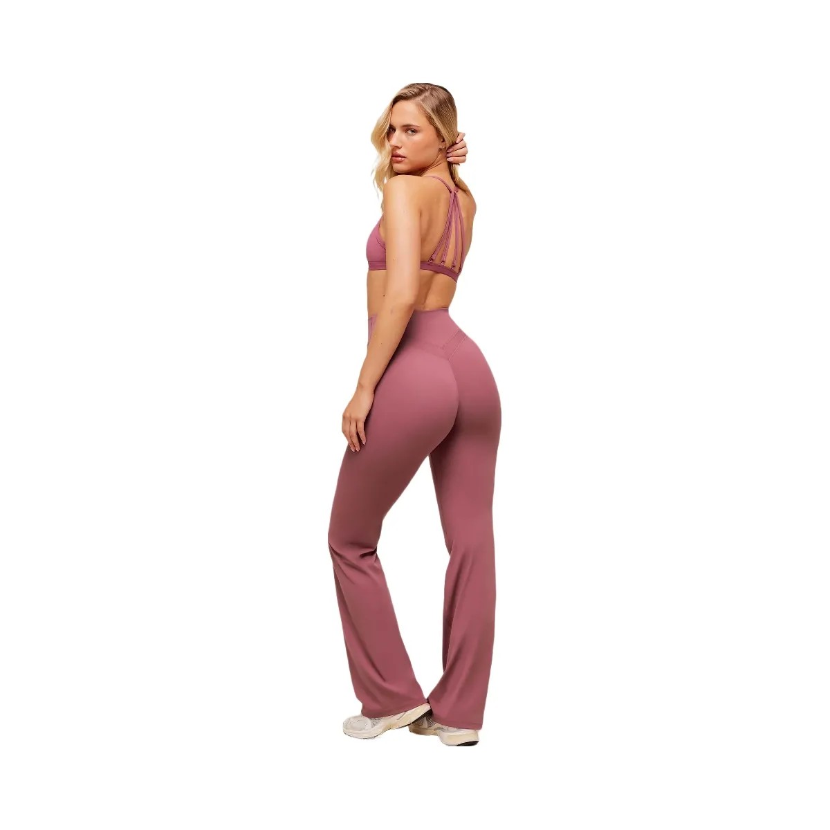 Gymshark Whitney Flared Leggings - Reset Pink - HypeFly India View 4
