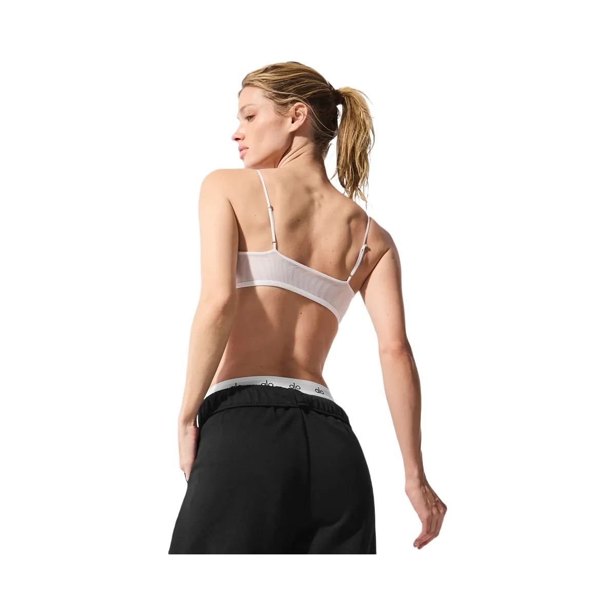 Alo Women's Airmesh Venus Bralette - White - HypeFly India View 2