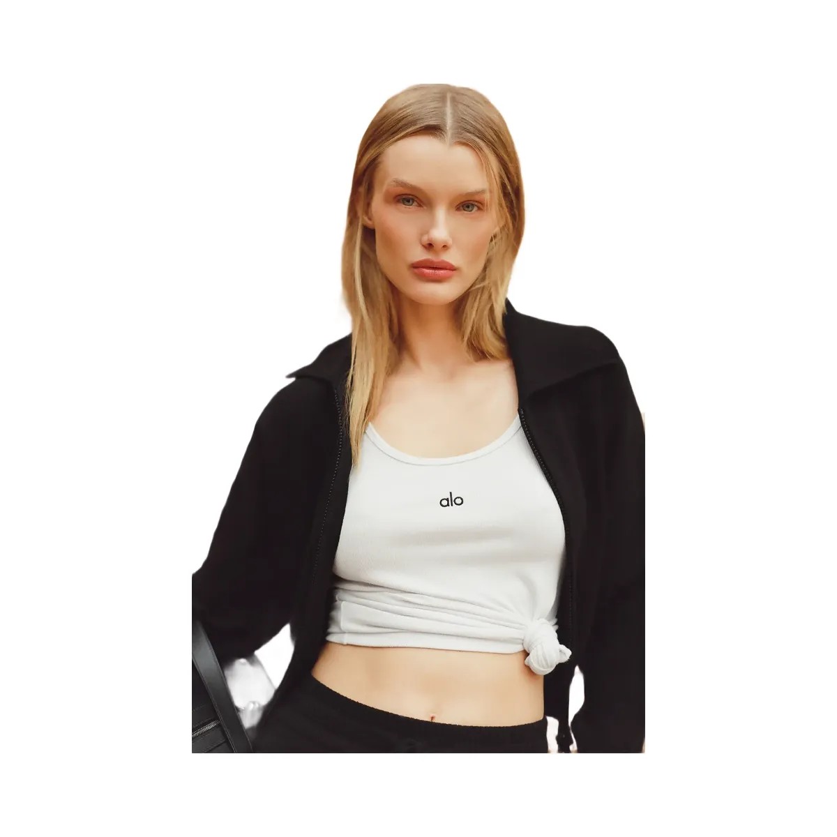 Alo Women's Ribbed Prosper Tank - White - HypeFly India View 6