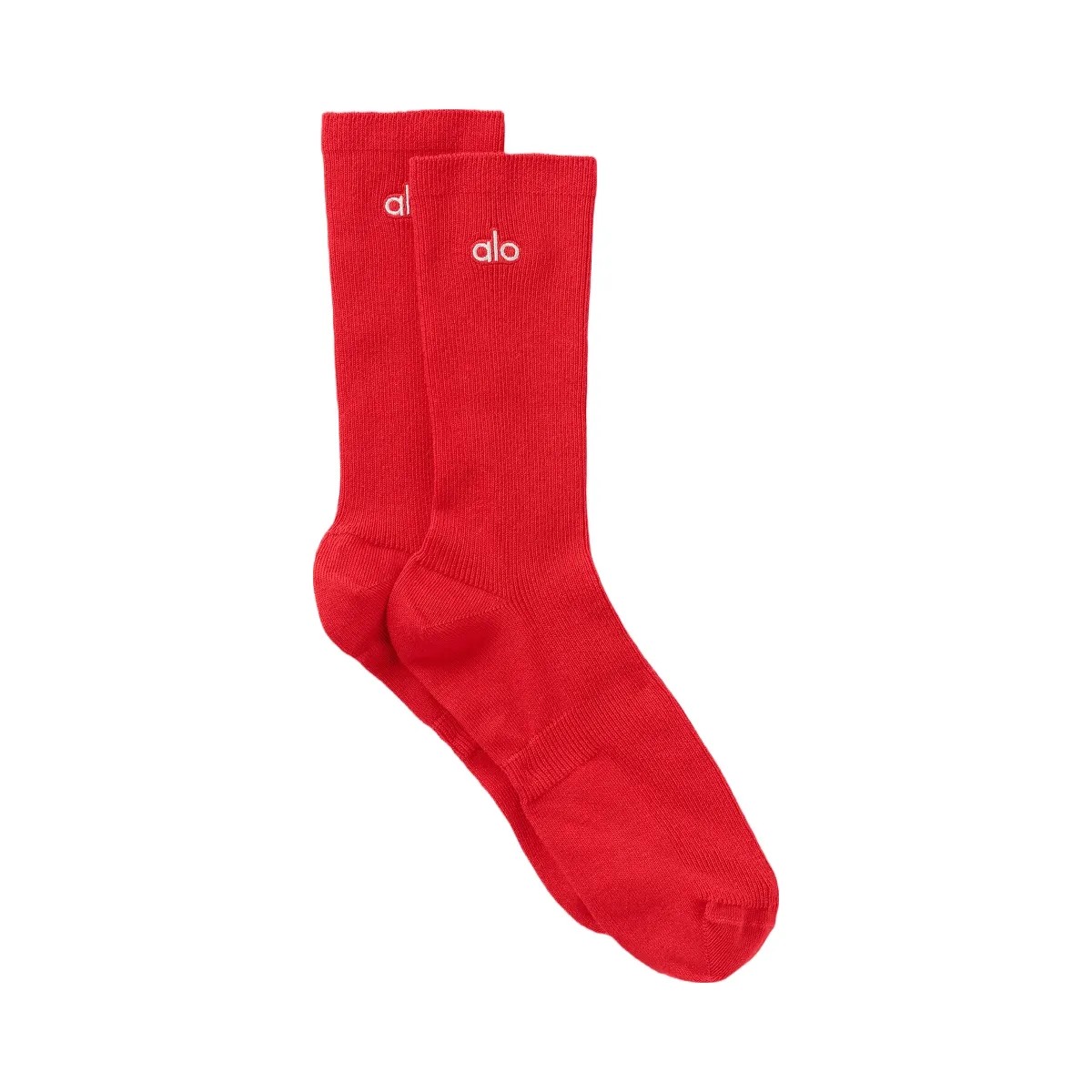 Alo Unisex Half-Crew Understated Sock - Bright Red - HypeFly India View 1