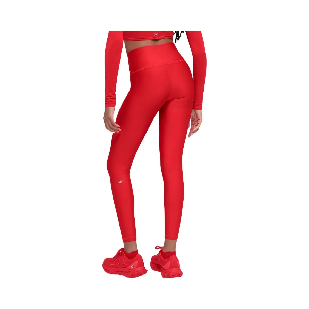 Alo Women's 7/8 High-Waist Airlift Legging - Bright Red - HypeFly India View 2