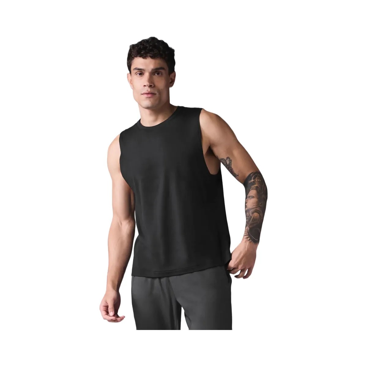 Alo Men's Conquer Muscle Tank - Black - HypeFly India View 1