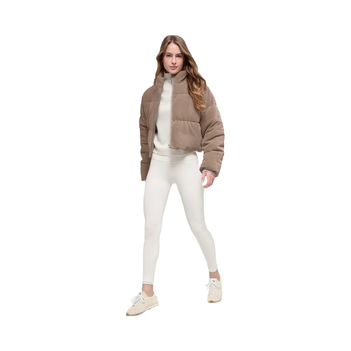 Alo Women's Micro Corduroy Dreamy Puffer - Chai Latte - HypeFly India View 5