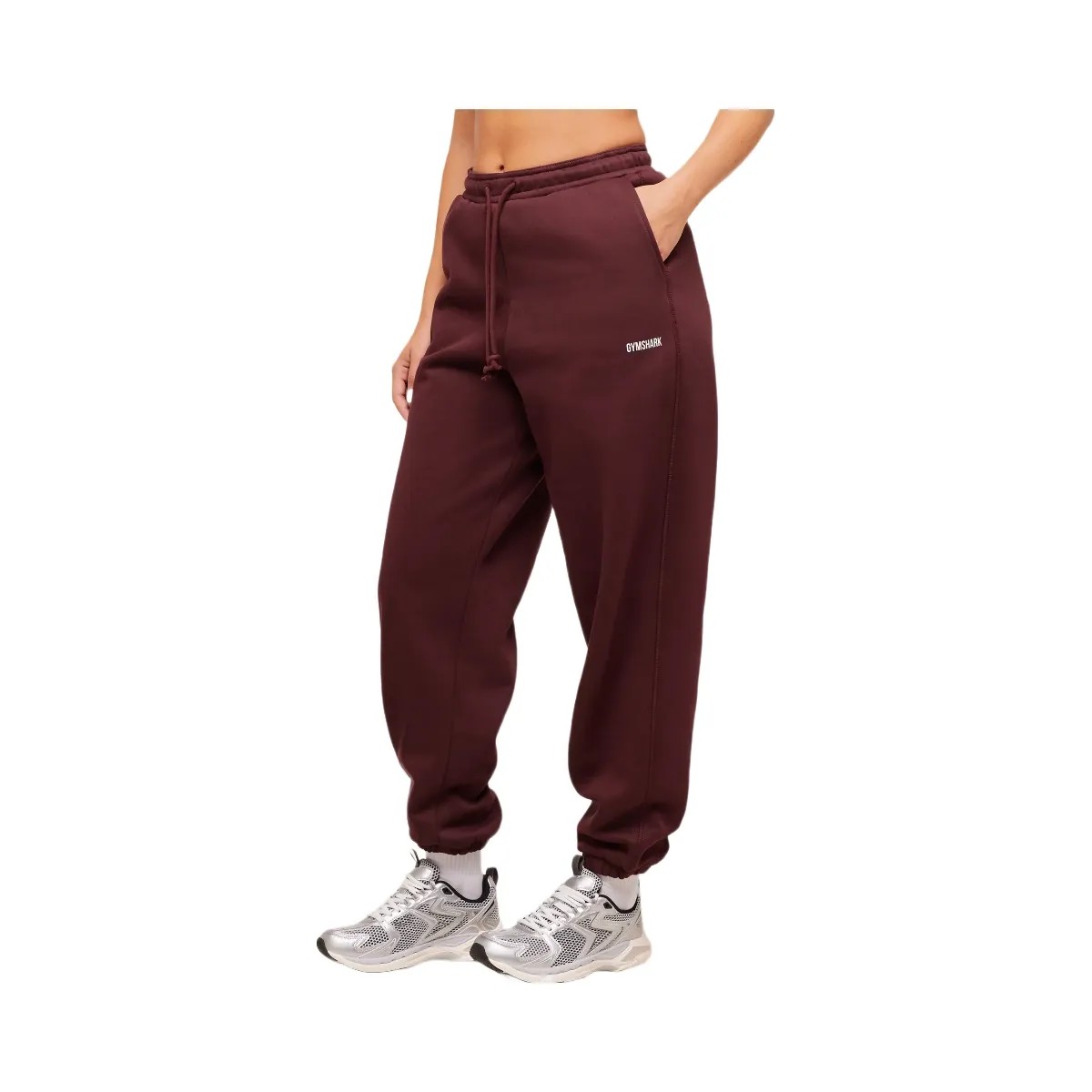 Gymshark Cosy Luxe Cuffed Joggers - Rich Maroon - HypeFly India View 2