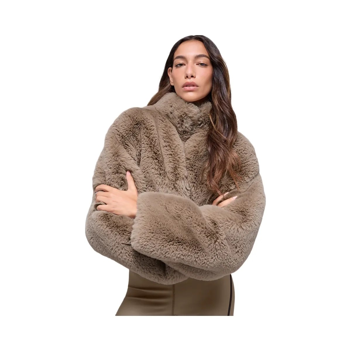 Alo Women's Faux Fur Allure Jacket - Oat - HypeFly India View 1