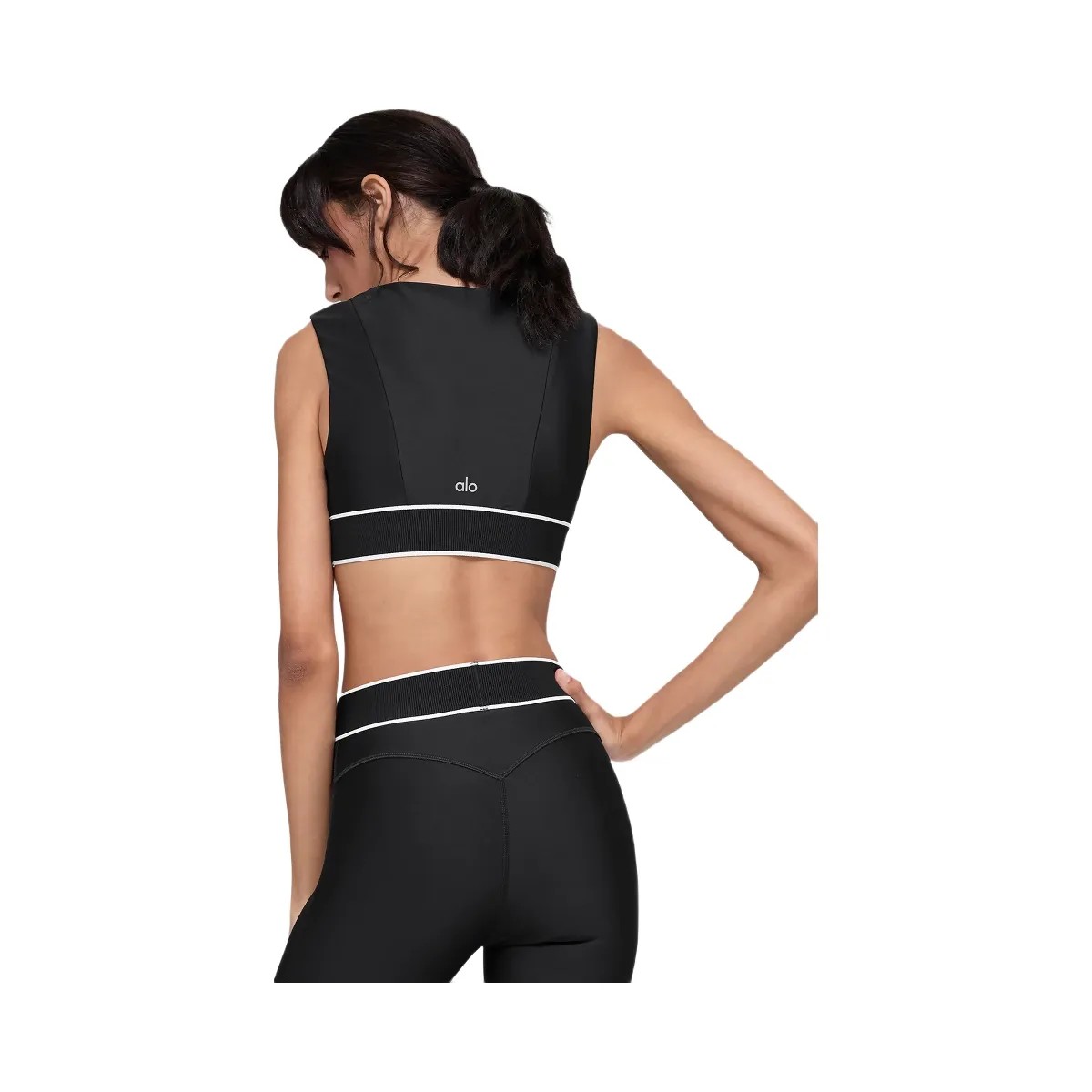 Alo Women's Airlift Alignment Bra - Black/White - HypeFly India View 3